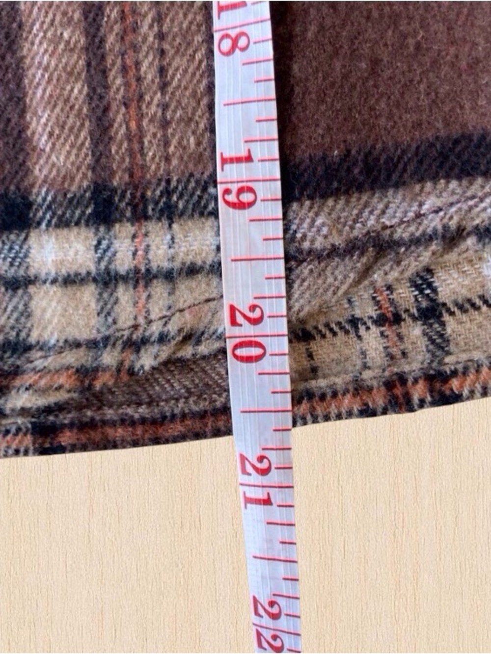 Women's Brown Plaid Teddy Jacket with Back Graphic Sz Large - Picture 6 of 10